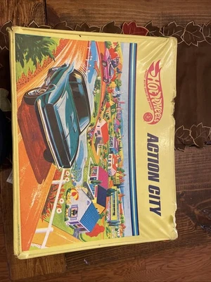 Estuche de juego Mattel Hot Wheels Action City 1968 vintage Foto 1 de 4
