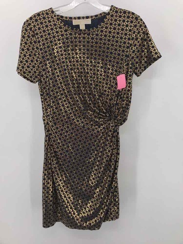 Abito MICHAEL Michael Kors oro taglia small tubino lunghezza ginocchio manica corta