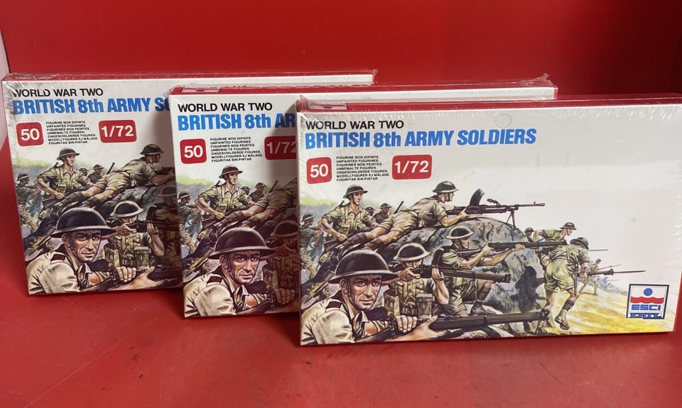 MODELOS ESCI 207. SOLDADOS 8º Ejército Británico.SELLADOS DE FÁBRICA. ESCALA 1:72.LOTE 3 Foto 1 de 4