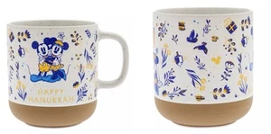 Disney Parks Hanukkah Mickey and Minnie with Menorah Ceramic Coffee Mug 17 oz - Picture 1 of 6