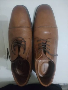 Clarks Herren Tilden Cap braun dunkelbraun Oxford Leder Schuhe Größe 10,5 *LESEN - Bild 1 von 11