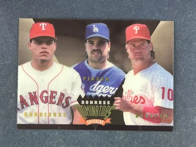 Donruss Dominators #2 1995 Ivan Rodriguez/Mike Piazza/Daulton Foto 1 de 2