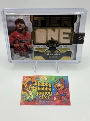 2025 Topps Tier One Relic Die-Cut #T1RD-JR Jose Ramirez /149 - Image 1 of 2