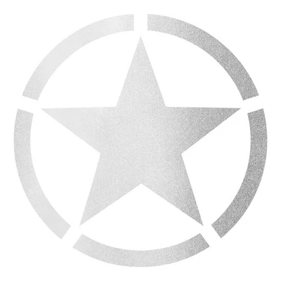 2er Set Army Stern Autoaufkleber 60x60cm Silber Sticker für Auto KX087 - Bild 1 von 4