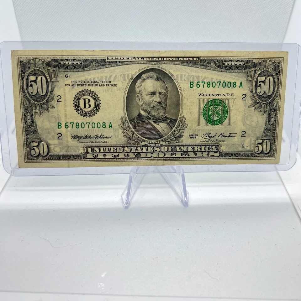 Old Design $50 Dollar Bill Series 1993 (67807008) Old US Paper Currency - Image 1 of 3