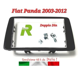 Mascherina Adattatore Cornice per Autoradio Doppio DIN  Fiat Panda 2003 2012  - Imagen 1 de 7