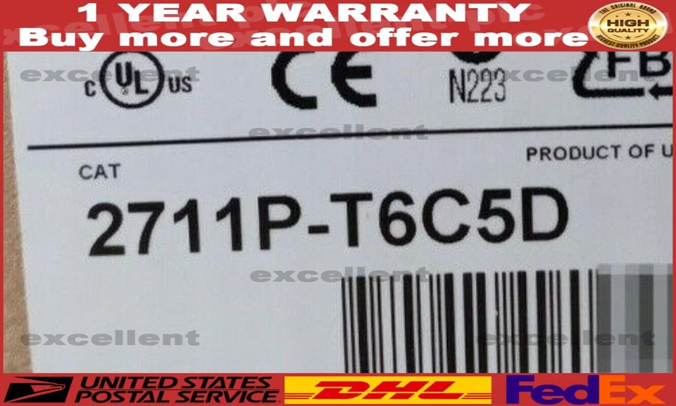 New AB 2711P-T6C5D PanelView Plus 600 Factory Sealing Fast Shipping 1PCS - Image 1 of 3
