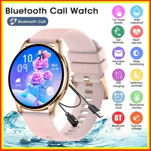 Smartwatch Damen mit Telefonfunktion Bluetooth Armbanduhr für Samsung Android - Bild 1 von 18