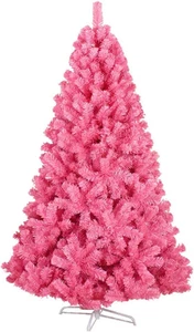 Pink Christmas Tree 1.5M/5Ft Color Xmas Tree 2940 PVC Tips Christmas Ornament... - Picture 1 of 12