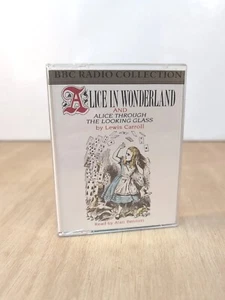 ALICE IN WONDERLAND + THROUGH THE LOOKING GLASS ~ Audiobook 2x Cassette Tape BBC - Picture 1 of 8