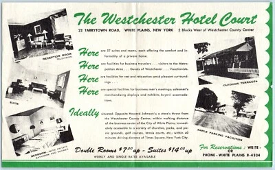 White Plains New York NY Postcard The Westchester Hotel Court Multiview Fold Out - Image 1 of 2