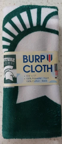3 x NCAA Michigan State Spartans Future Alumni 10.5" x 17" Baby Burp Cloth Towel Cover