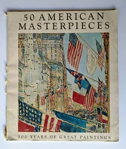Vintage 50 American Masterpieces 200 Years Of Great Paintings Book 1968 - Bild 1 von 12