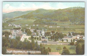 Postcard South Royalton Vermont Birdseye View posted 1907 - Picture 1 of 3