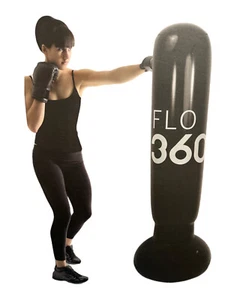FLO 360 5’ Inflatable Boxing Tower Black Foot Pump Included Total Body Workout - Picture 1 of 7