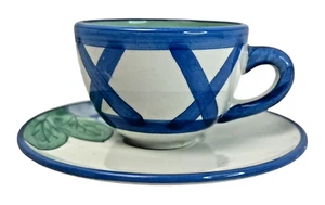Mikasa Handcrafted Collection 2.5" Tea Cup & Saucer Natures Glory Portugal BF085 - Picture 1 of 10