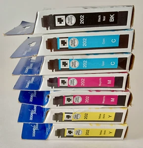 Lot of 7 Epson 202 Ink Cartridges  Various Color (New) - Picture 1 of 2