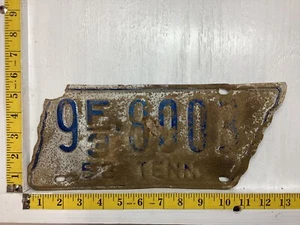 1953 Tennessee State Shaped License Plate  - Picture 1 of 2