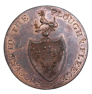 Great Britain Suffolk Bury St. Edmunds James Goer Halfpenny Conder Token D&H-27 - Picture 1 of 2