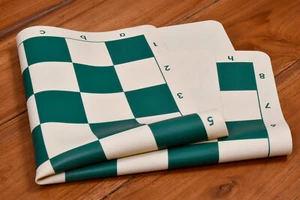 20" Silicone Flexible Roll-up Chessboard with Algebraic Notation - 55 mm - Picture 1 of 5