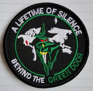 US Air Force Groom Black Ops A Life Time of Silence Behind the Green Door Patch - Picture 1 of 4
