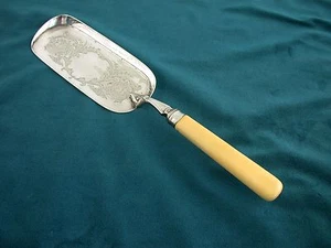 Crumber inglese con manico in celluloide placcato argento. . placcato argento 1900 - Foto 1 di 9