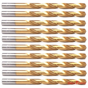 Juego de 10 piezas de brocas de metal giratorio de 7/16" HSS Titanio Jobber Longitud Herramienta de brocas de metal giratorio - Imagen 1 de 4