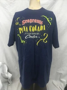 Vintage Seagram's Pina Colada Coolers T-Shirt Size XL  - Blue - Picture 1 of 5