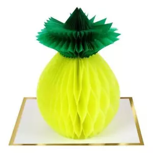 Pineapple Honeycomb Birthday Celebration Greetings Card Yellow Fruit Food Yellow - Picture 1 of 1