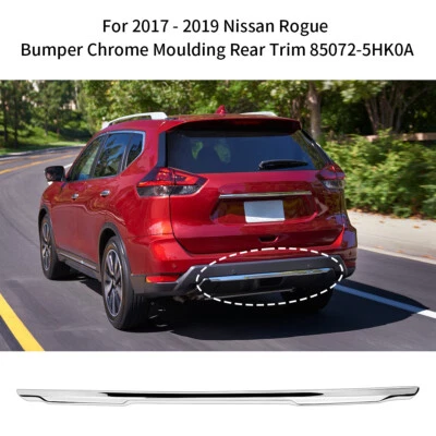 For 2017-2020 Nissan Rogue ABS Chrome Rear Bumper Lower Trim Molding 85072-5HK0A - Image 1 of 4