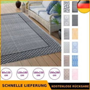 OutdoorTeppich WeißSchwarz PP Außenteppich Terrasse Balkon Viele Größen vidaXL - Bild 1 von 217