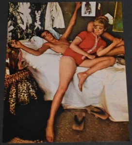 1969 Print Ad Sexy Fashion Lady Long Legs Blonde Loungewear Feminine Beauty Art - Bild 1 von 1