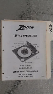 Zenith 169-322 323 327 328 service manual original repair book stereo turntable - Picture 1 of 1