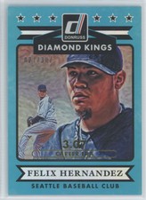 2015 Donruss Diamond Kings Stat Line Career Felix Hernandez 3.07 ERA Seattle