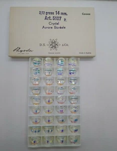 Factory Pack Swarovski Clear AB 14mm Pagoda 5107 R Beads; 36pc; RARE Vintage! - Picture 1 of 7