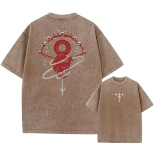 Hunter x Hunter T-Shirt Washed Anime Tee Harajuku Hip Hop Streetwear - Picture 1 of 12