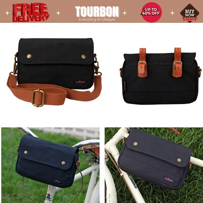 Toubon Canvas Bicycle Pouch Saddle Case e-Bike Handlebar/Seat/Tube/Frame Bag - Image 1 of 4