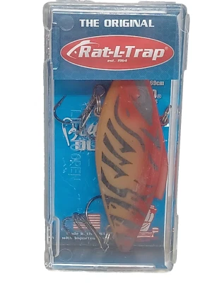 Isca artificial para pesca Rat L Trap 3" laranja tigre craw 1/2 oz caixa de papel - Imagem 1 de 2