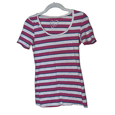 Rue 21 Striped T-Shirt Junior Teen Girls Size...