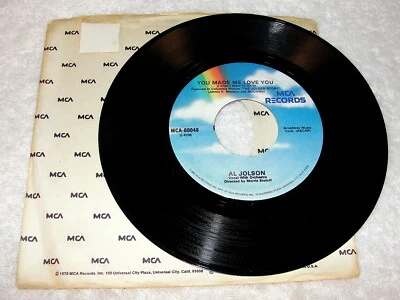 Al Jolson "You Made Me Love You / Ma Blushin Rosie" 45 RPM,7", Nice NM!, Reissue - Image 1 of 2
