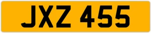 JXZ 455 J 3x3 DATELESS PRIVATE NUMBER PLATE JON JOE JAK JAC JACK JAMES JEFF JAY - Picture 1 of 1