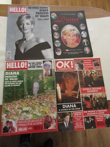4 x Hello & OK Magazine Princess Diana Tribute Publications September 1997 - Picture 1 of 4