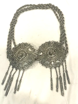 CINTURÓN METÁLICO PASARELA AUDAZ TONO PLATA ACCESSOCRAFT VINTAGE AÑOS 80 ENVÍO GRATUITO Foto 1 de 4