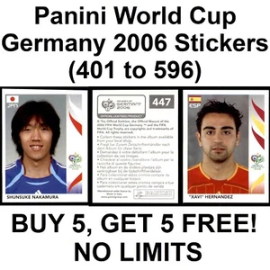 Panini World Cup 2006 Stickers (401 to 596) **Please Select Stickers** - Picture 1 of 193