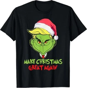 Trump Make Christmas Great Again Funny Santa Trump 2024 Xmas T-Shirt - Picture 1 of 22
