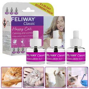 FELIWAY Classic 3 x 30 Day Refill 48ml Value Pack Happy Cat | Calming & Comfort - Picture 1 of 10
