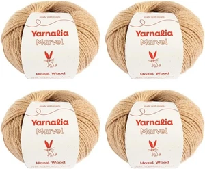 Yarnalia Marvel Yarn - Sport Weight 60% Merino Wool 4 Pack 50g/164yd Hazel Wood - Picture 1 of 5