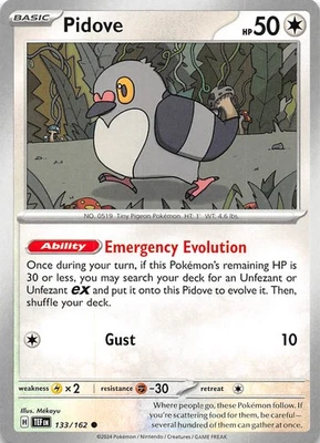 Pidove 133/162 SV05: Temporal Forces Pokemon 011577 - Image 1 of 2