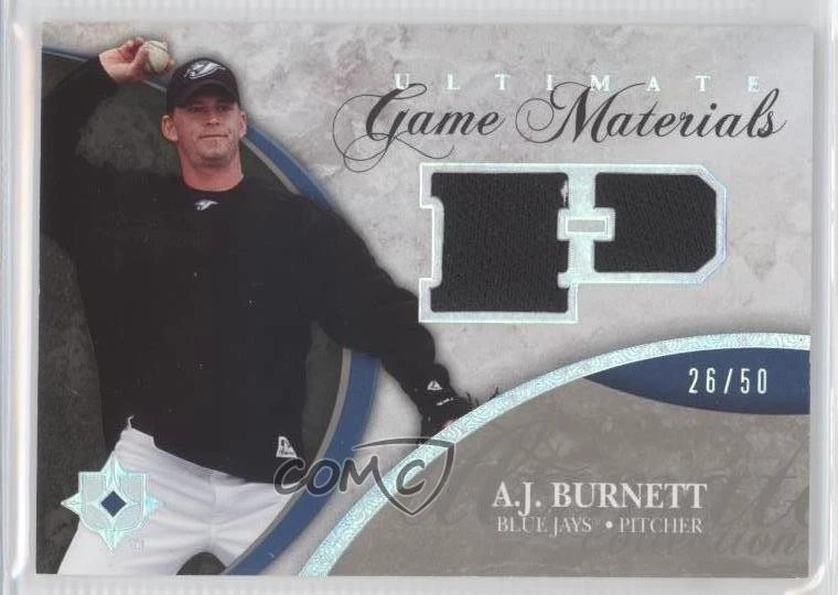 2006 Ultimate Collection Ultimate Game Materials /50 AJ Burnett #UGM-AB - Image 1 of 2