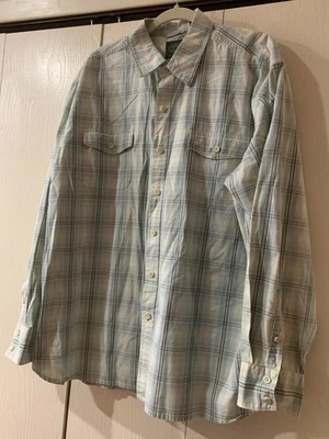 Timberland Men's Long Sleeve Button Down Dress Shirt Blue White Plaid Size XL - Image 1 of 4